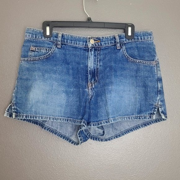Vintage Paris Blues Brand Side Split Denim Jean Shorts - Picture 1 of 4